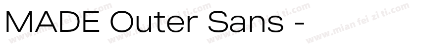 MADE Outer Sans字字体转换